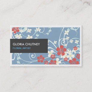 Carte De Visite Illustration florale élégante et simple