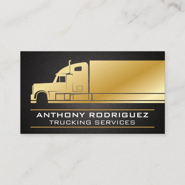 Carte De Visite Illustration Gold Truck | Camionnage (Devant)