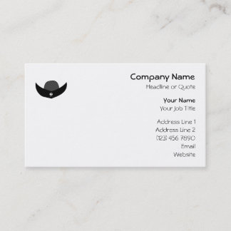 Carte De Visite Illustration noire de casquette de pirate