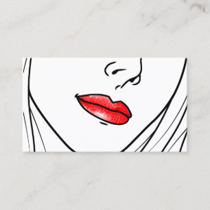 Carte De Visite Illustration Red Lipstick