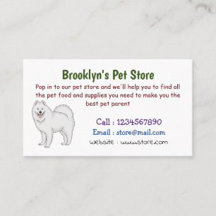 Carte De Visite Illustration Samoyed dog