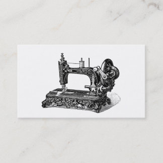 Carte De Visite Illustration vintage de machine à coudre de 1800s
