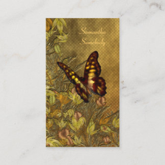 Carte De Visite Illustration vintage de papillon de style