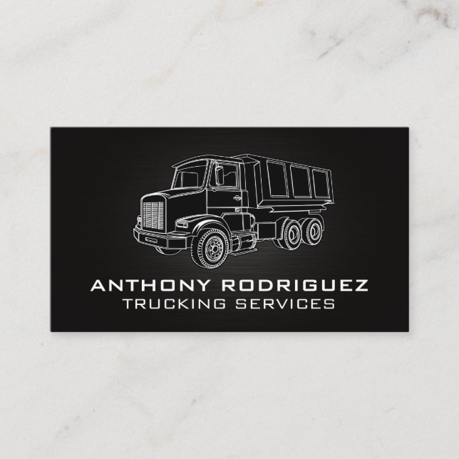 Carte De Visite Illustrations de services de camionnage | Construc (Devant)