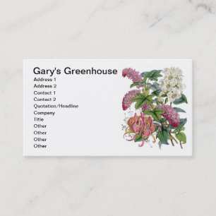 Carte De Visite Illustrations des plantes vintages