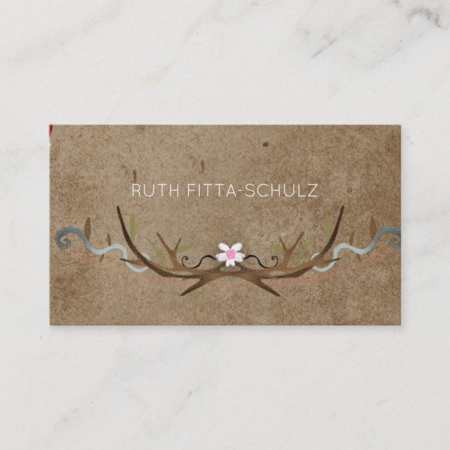 Carte De Visite Illustrations Fantaisistes Oiseaux (Devant)