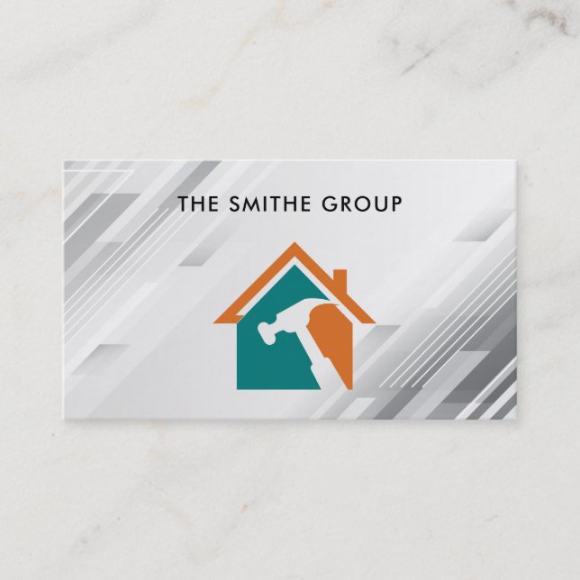 Carte De Visite Illustrations Hammer Home | Rénovations de Maison (Devant)