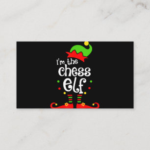 Carte De Visite im chess elf xmas famille ami cadeau de noël