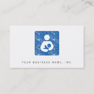 Carte De Visite Image d'allaitement Letterpress Style Texture