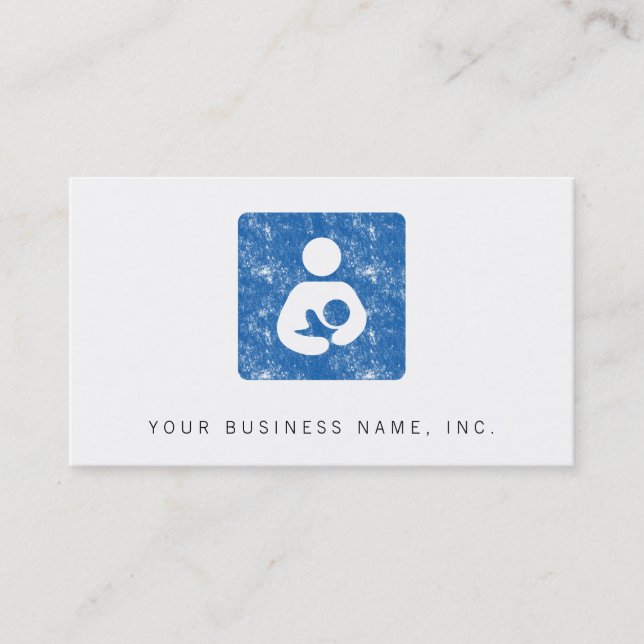Carte De Visite Image d'allaitement Letterpress Style Texture (Devant)