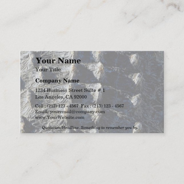 Carte De Visite Image d'alligator, détail (Devant)