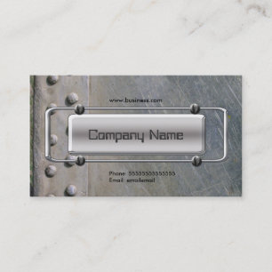 Carte De Visite Image de l'entreprise en métal gris argent chrome