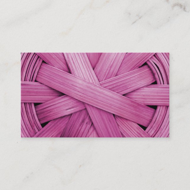 Carte De Visite Image de panier rose (Devant)