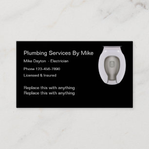 Carte De Visite Image de toilette de service de plomberie