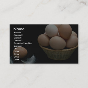 Carte De Visite Image des oeufs disposés dans une cuvette