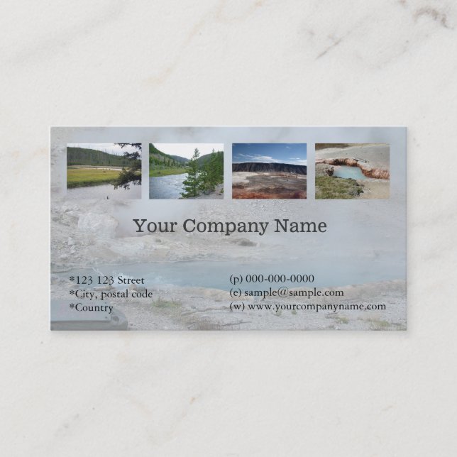 Carte De Visite Image du paysage, photo personnelle professionnel (Devant)