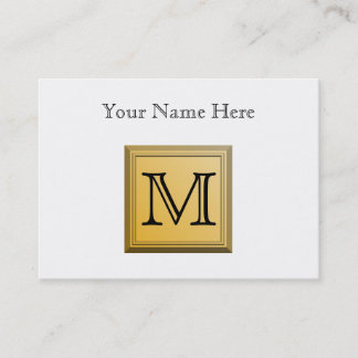 Carte De Visite Image imprimée d'un monogramme personnalisé.
