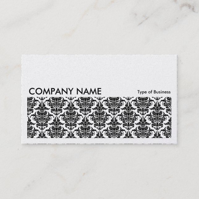 Carte De Visite Image longue 0112 - Motif Damas (Or) (Devant)