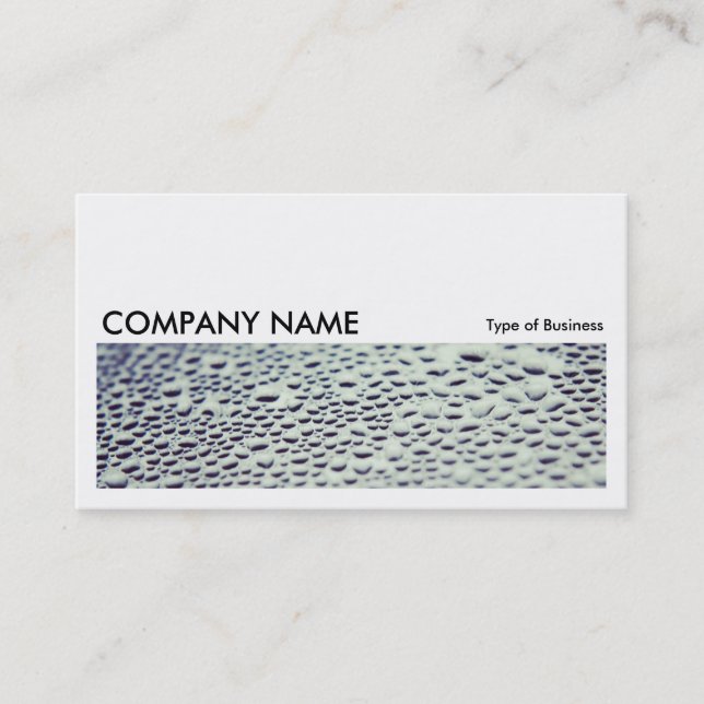 Carte De Visite Image longue 0244 - Droplets d'eau sur verre 01 (Devant)