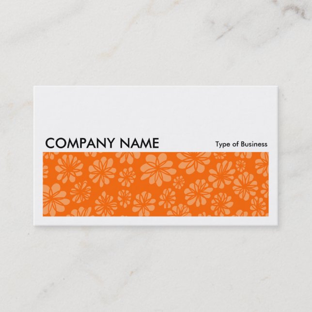 Carte De Visite Image longue 060 - Orange Floral (Devant)