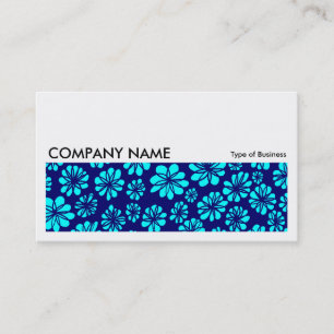 Carte De Visite Image longue 062 - Nuances de bleu floral