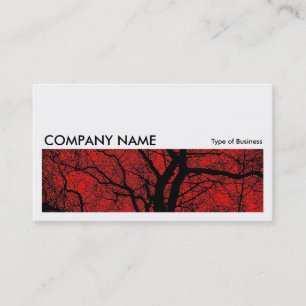 Carte De Visite Image longue 068 - Arbre à contraste élevé - Rouge