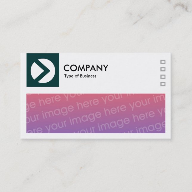 Carte De Visite Image longue - Logo et écran v2 - Vert foncé (Devant)