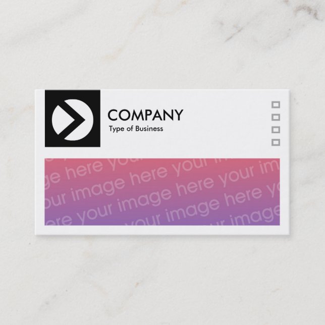 Carte De Visite Image longue - Logo et Panneau v2 - Noir (Devant)