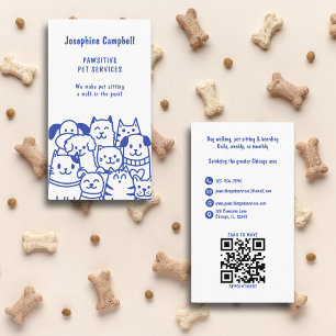 Carte De Visite Image minimale de l'ameublement mignonne QR Code b