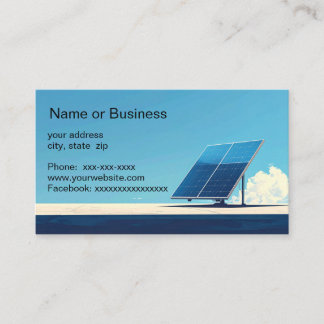 Carte De Visite Image simple d'un panneau solaire