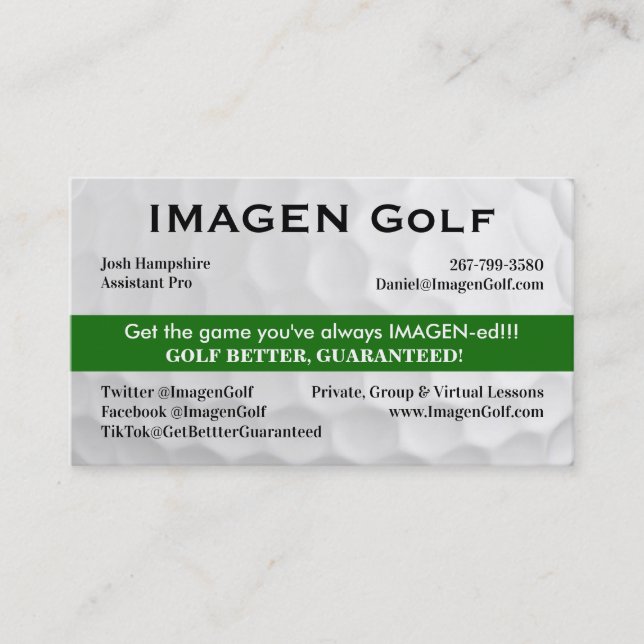 Carte De Visite iMAGEN novembre 2024 Josh Final (Devant)