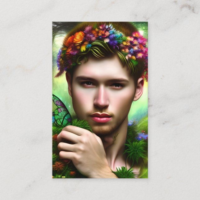 Carte De Visite Imaginaire Hommes Fairy Graphisme (Devant)