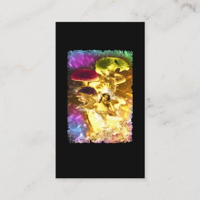 Carte De Visite Imagination psychédélique du champignon des fées (Devant)