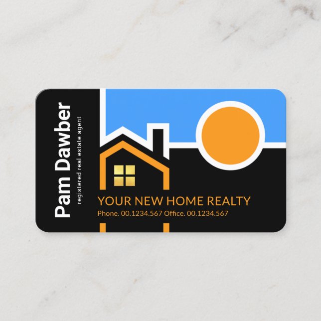 Carte De Visite Immeuble créatif Bordure du toit (Devant)