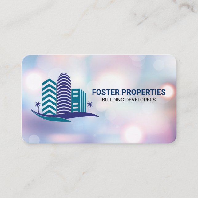 Carte De Visite Immeubles immobiliers | Locations | Gratte-ciel (Devant)