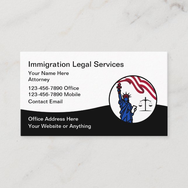 Carte De Visite Immigration Naturalization Attorney (Devant)