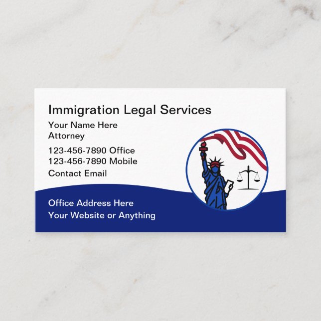 Carte De Visite Immigration Naturalization Attorney (Devant)