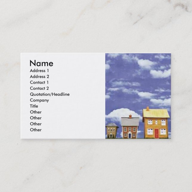 Carte de visite immobilier (Devant)