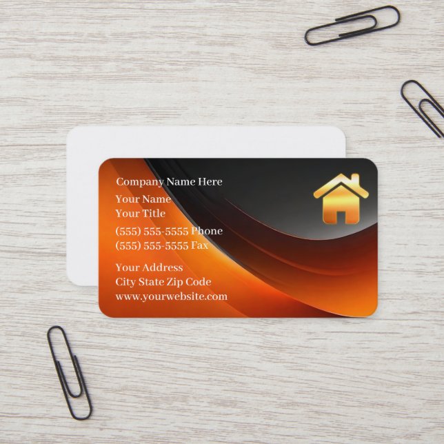 Carte De Visite Immobilier (Devant/Arrière en situation)