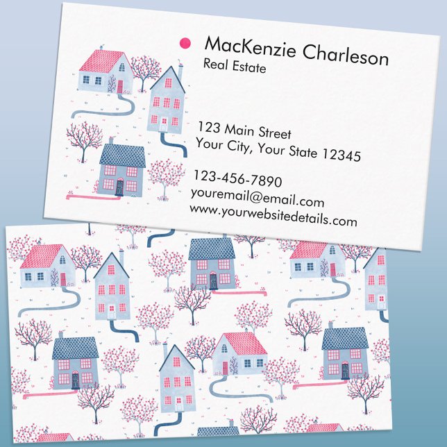 Carte de visite immobilier (Unique house home real estate professional business card)