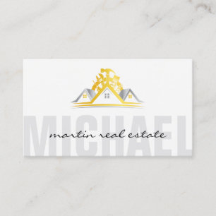 Carte De Visite Immobilier Accueil Logo de la Propriété
