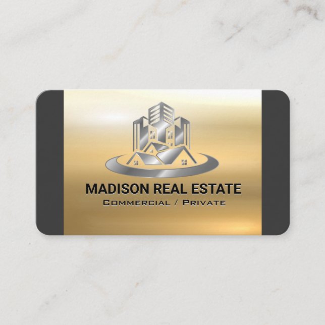 Carte De Visite Immobilier | Bâtiments résidentiels | Propriétés (Devant)