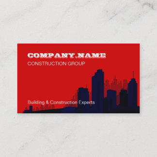Carte de visite immobilier commercial rouge