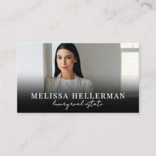 Carte De Visite Immobilier de Luxe Black Script