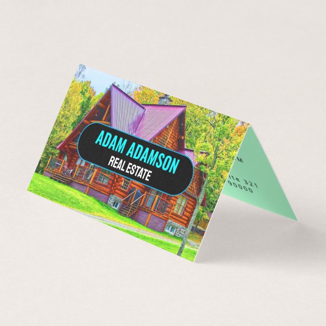 Carte De Visite Immobilier de Luxe (Code QR) Maison Agent Immobili (Devant)