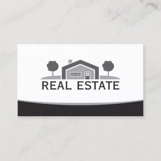 Carte De Visite Immobilier élégant, Logo de la maison, Réalisateur