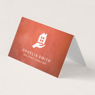 Carte De Visite Immobilier en cuir Agent de liaison