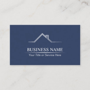 Carte De Visite Immobilier Marine Bleue