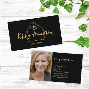 Carte De Visite immobilier moderne professionnel realtor ajouter p