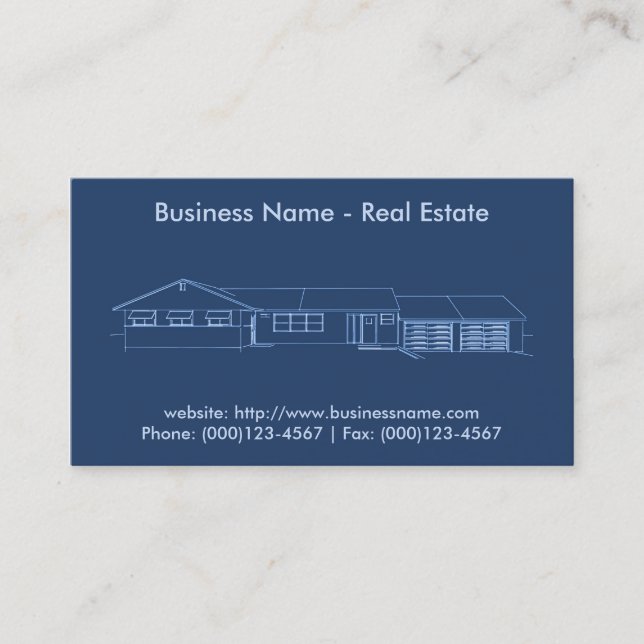 Carte de visite immobilier : Plan directeur de la  (Devant)